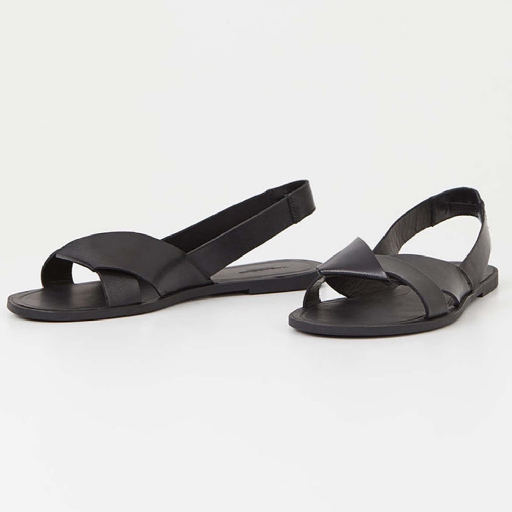 Vagabond Tia 2.0 Slingback Sandal (Size 37) Black Leather (NWT)